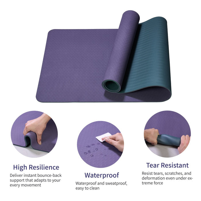 Exercise yoga mat thick cushion for floor exercises