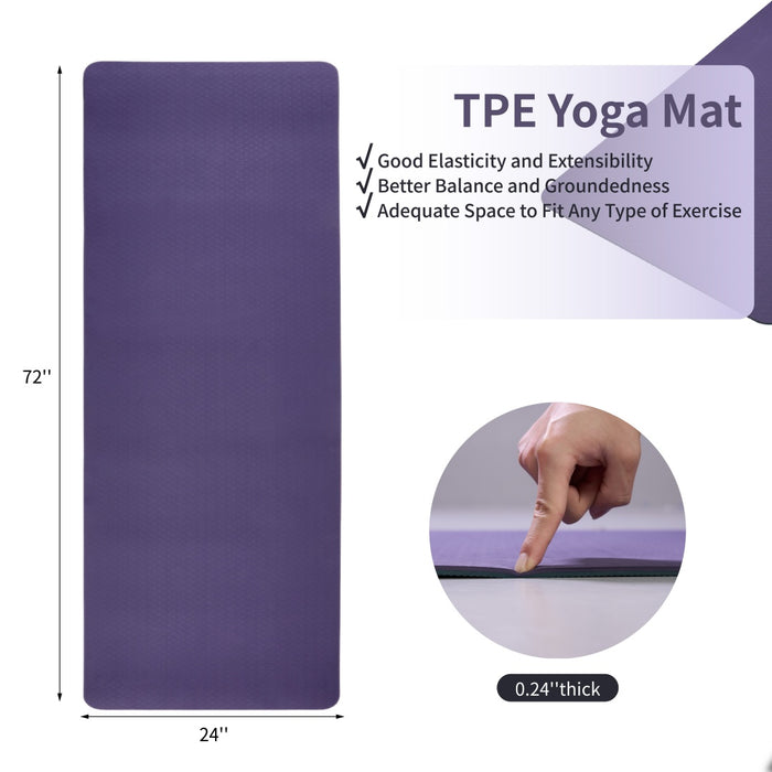 TPE yoga mat multiple color options available