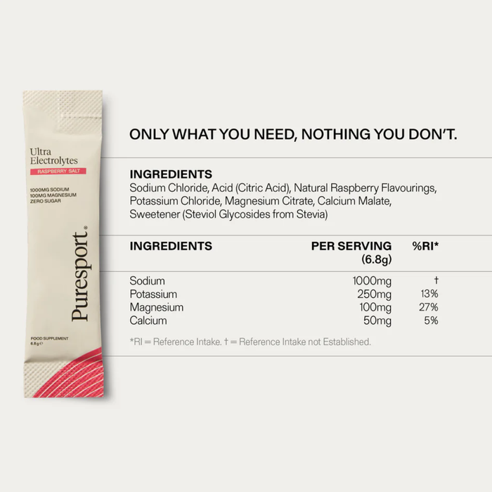 Puresport Ultra Electrolytes Raspberry Salt 15 Sachets