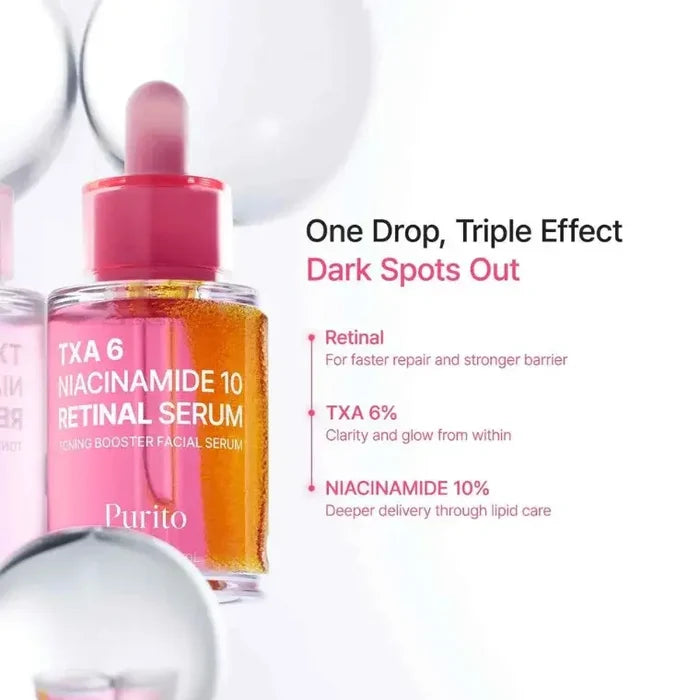 Purito Seoul TXA 6 Niacinamide 10 Retinal Serum - 30ml