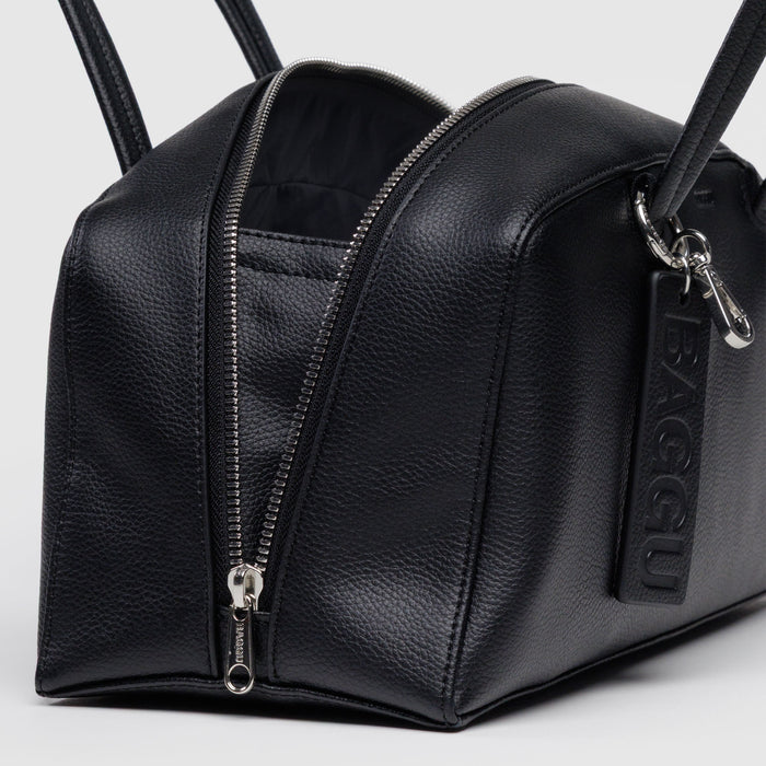 Recycled Leather Bowler Bag