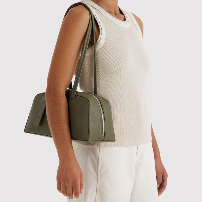 Recycled Leather Bowler Bag