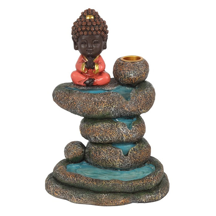 Red Buddha and Rock Pond Backflow Incense Burner 🇬🇧
