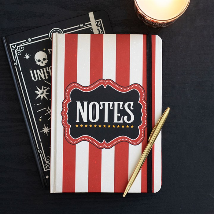 Red Circus Stripe A5 Notebook 🇬🇧