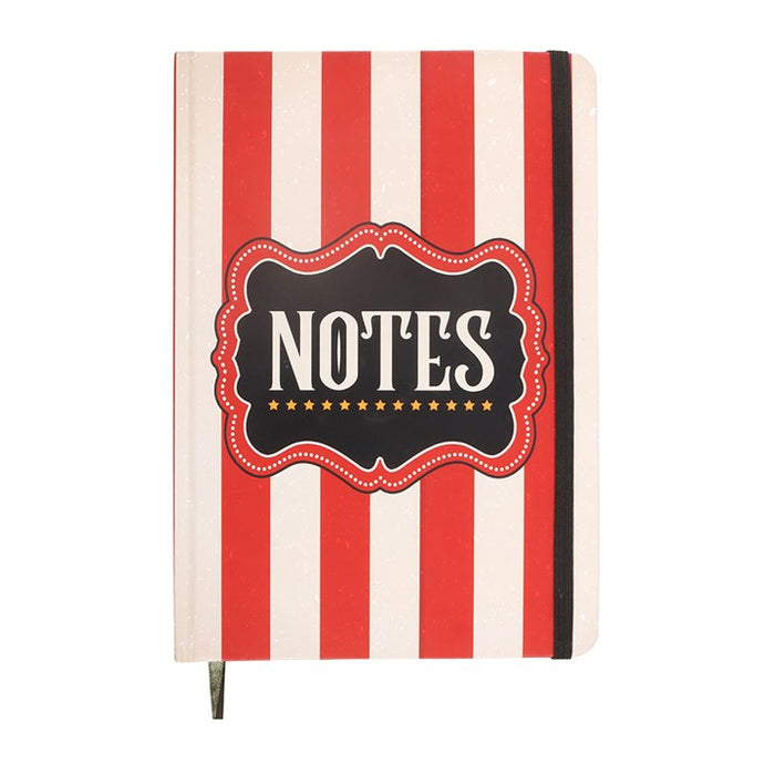 Red Circus Stripe A5 Notebook 🇬🇧