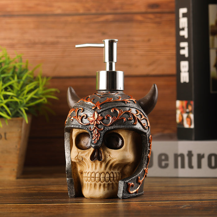 Retro Viking Skull Resin Liquid Dispensing Bottle 🇨🇳