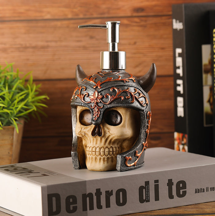 Retro Viking Skull Resin Liquid Dispensing Bottle 🇨🇳