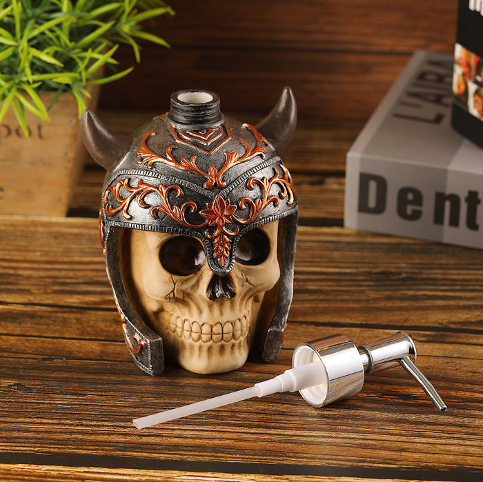 Retro Viking Skull Resin Liquid Dispensing Bottle 🇨🇳
