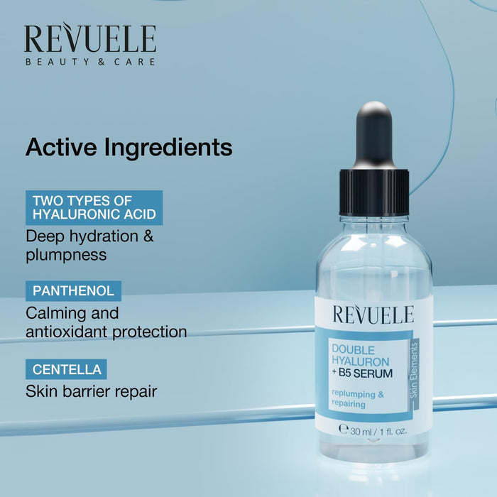 Revuele Double Hyaluron + B5 Replumping and Repairing Serum - 30ml