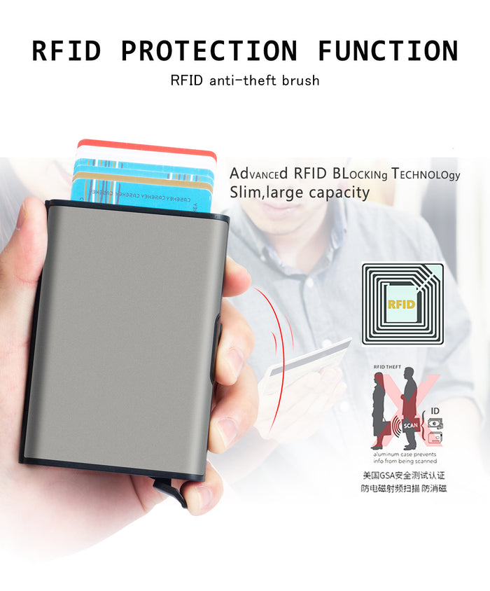 RFID Aluminum Alloy Automatic Pop-up Storage Box Coin Paper Money 🇨🇳