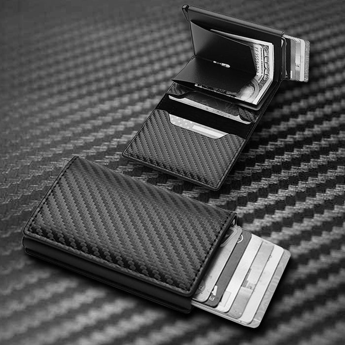RFID Carbon Fiber Men's Wallet Aluminum Alloy 🇨🇳