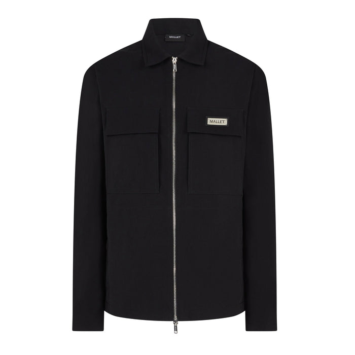 Mallet London - Mens - Ripstop Zip Up Overshirt Black