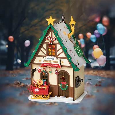 Rolife DIY Miniature House Twinkling Christmas House 99 Pce