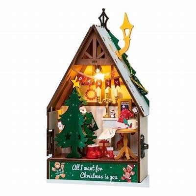 Rolife DIY Miniature House Twinkling Christmas House 99 Pce