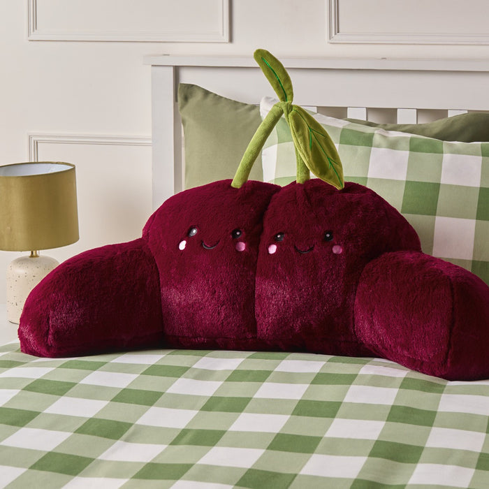 Ruby The Cherry Cuddle Cushion - Burgundy 🇬🇧