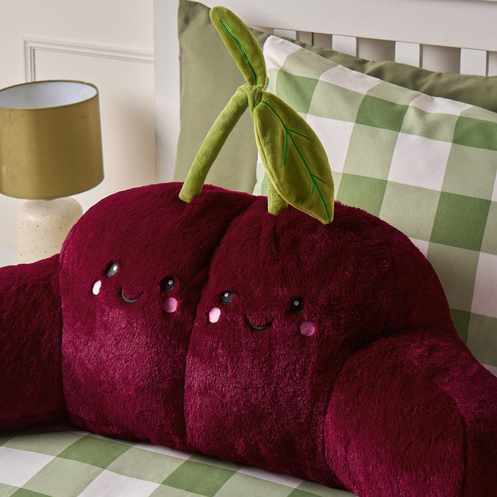 Ruby The Cherry Cuddle Cushion - Burgundy 🇬🇧