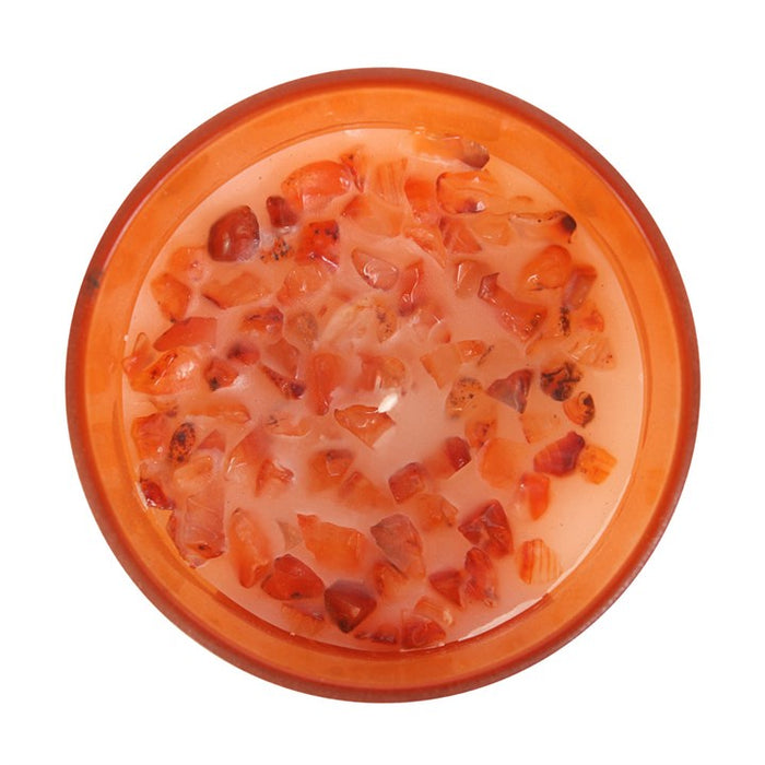 Sacral Chakra Orange Crystal Chip Candle 🇬🇧