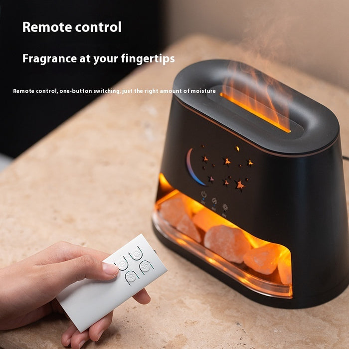 Salt Flame Aroma Diffuser Usb Colorful Flame Gradient Ultrasonic Aroma Diffuser 🇨🇳