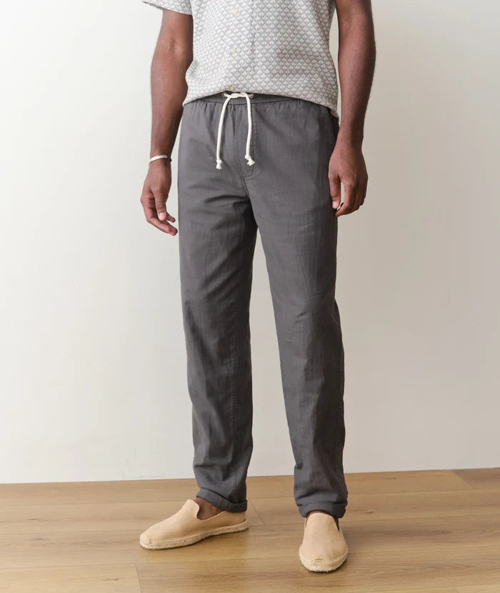 Saturday Stretch Beach Pant - Slim Straight Faded Black