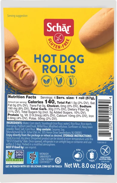 Schar: Hot Dog Rolls GF