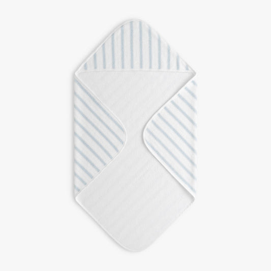 Hooded baby towel in Seaside Stripes