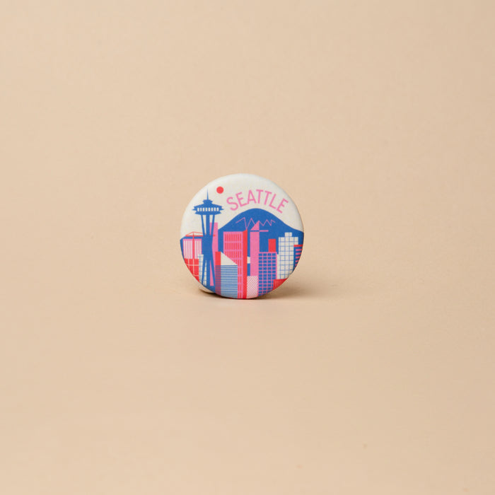 Seattle Skyline Button