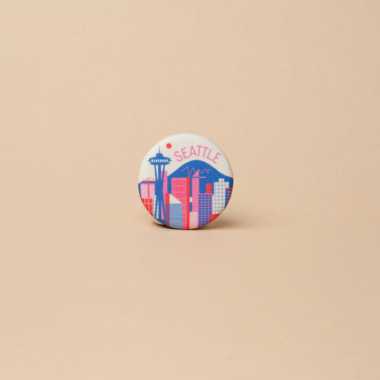 Seattle Skyline Button