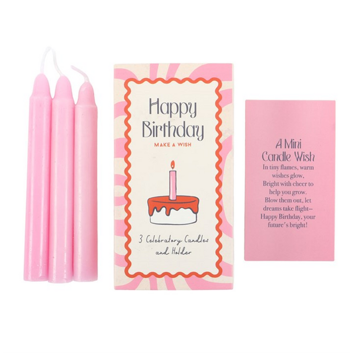 Set of 3 Happy Birthday Candles in a Box 🇬🇧