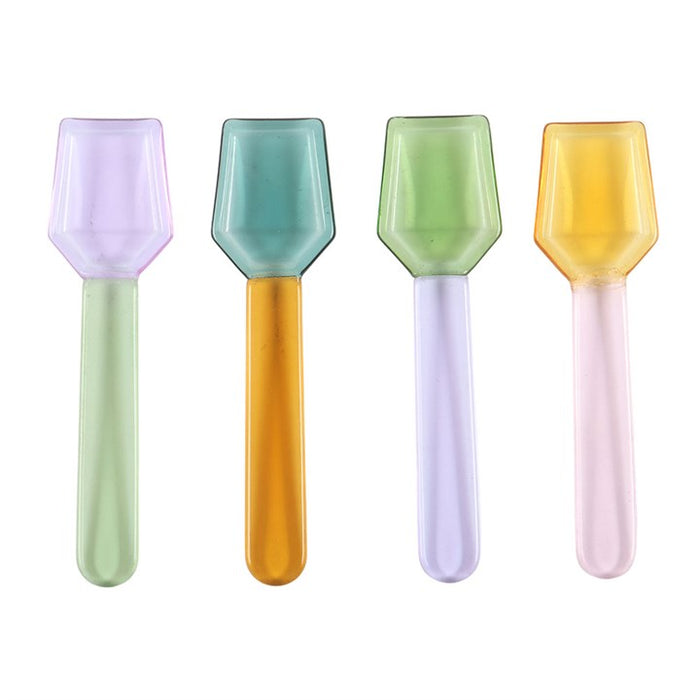 Set of 4 Pastel Glass Dessert Spoons 🇬🇧