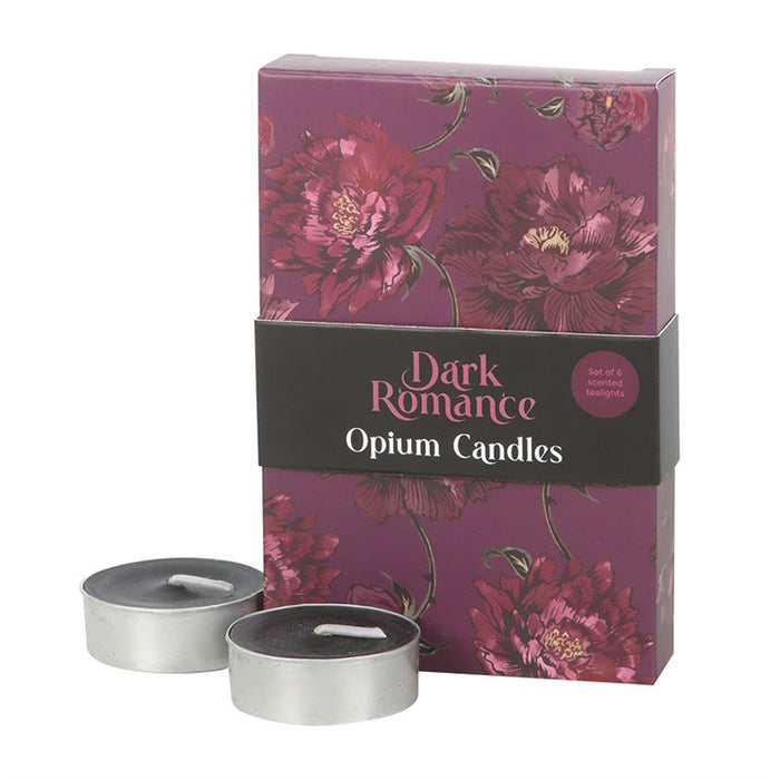 Set of 6 Dark Romance Opium Tealight Candles 🇬🇧