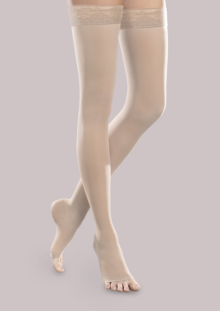 Sheer Ease by Therafirm® Open-Toe Thigh-High 20-30mmHg