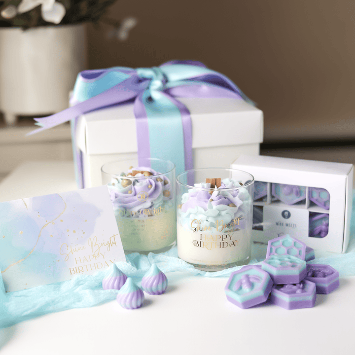 Shine Bright 9 oz Birthday Dessert Candle