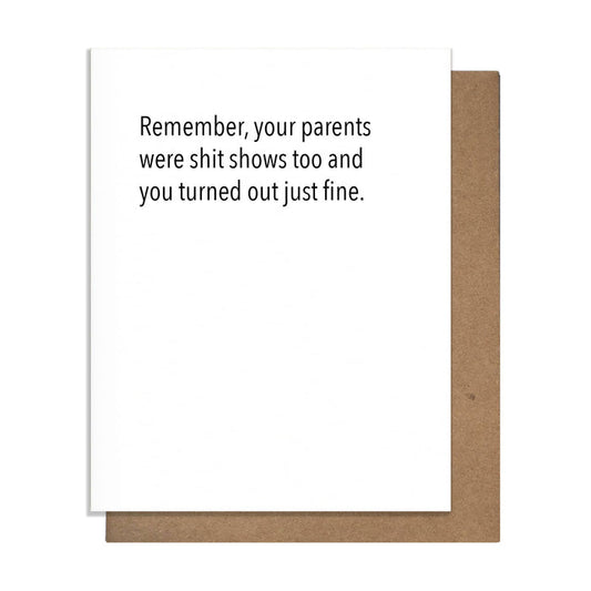 Shit Show Parents - Baby Card