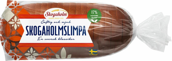 Skogaholm Skogaholmslimpa 2 × 775g (2 × 27.3 oz) – Authentic Swedish Sweet Rye Bread