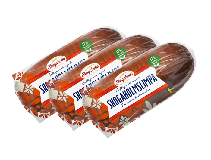 Skogaholm Skogaholmslimpa 3 × 775g (3 × 27.3 oz) – Authentic Swedish Sweet Rye Bread