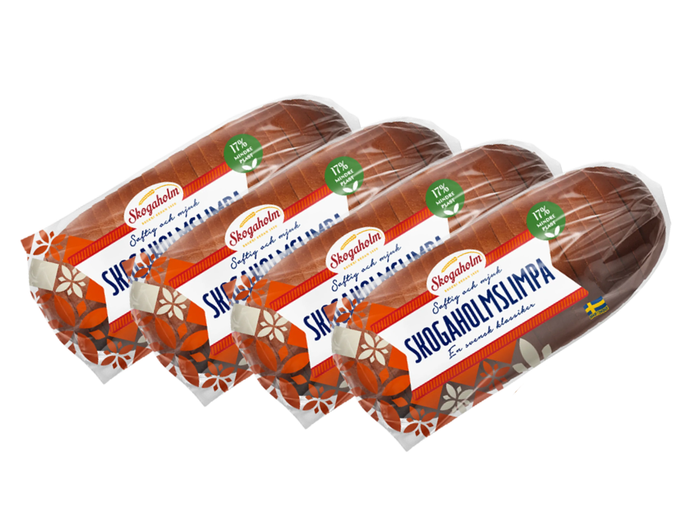 Skogaholm Skogaholmslimpa 4 × 775g (4 × 27.3 oz) – Authentic Swedish Sweet Rye Bread