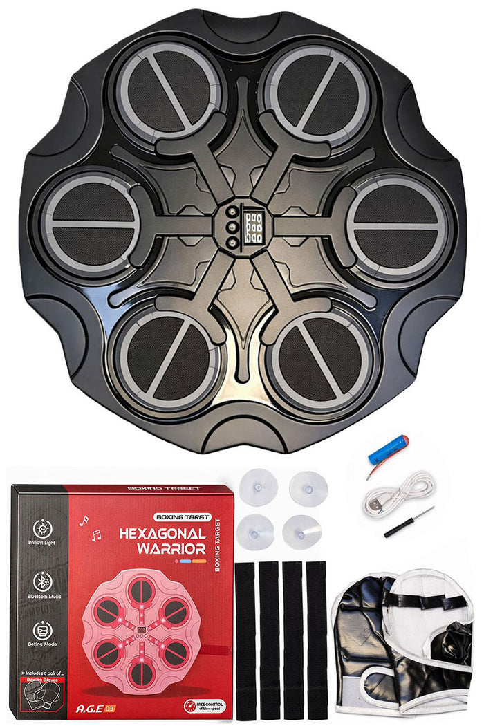 Smart Boxing Machine Wall Target with Lights & Music – Interactive Punch Trainer for Home Fitness 🇬🇧
