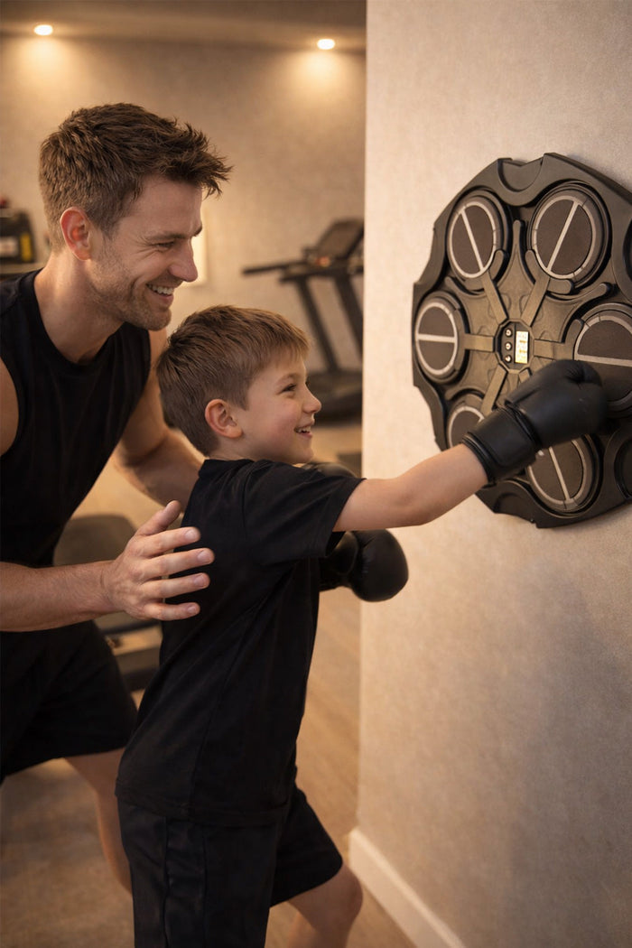 Smart Boxing Machine Wall Target with Lights & Music – Interactive Punch Trainer for Home Fitness 🇬🇧