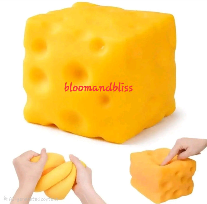 Soft Cheese Block 10cm Squishy 🇬🇧