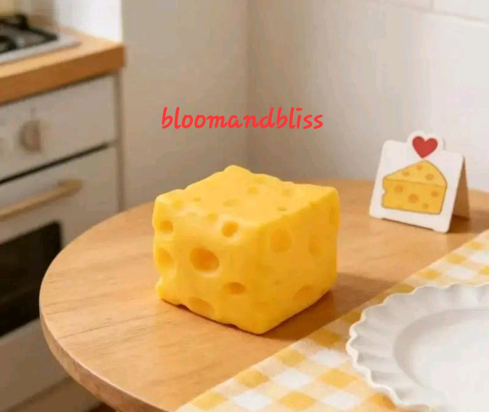 Soft Cheese Block 10cm Squishy 🇬🇧