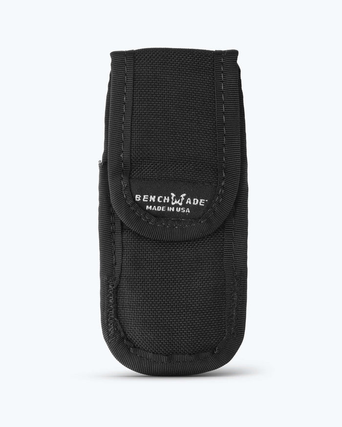 Black Soft Sheath Knife Holster - Front View with Velcro Closure | Benchmade Knife Co.