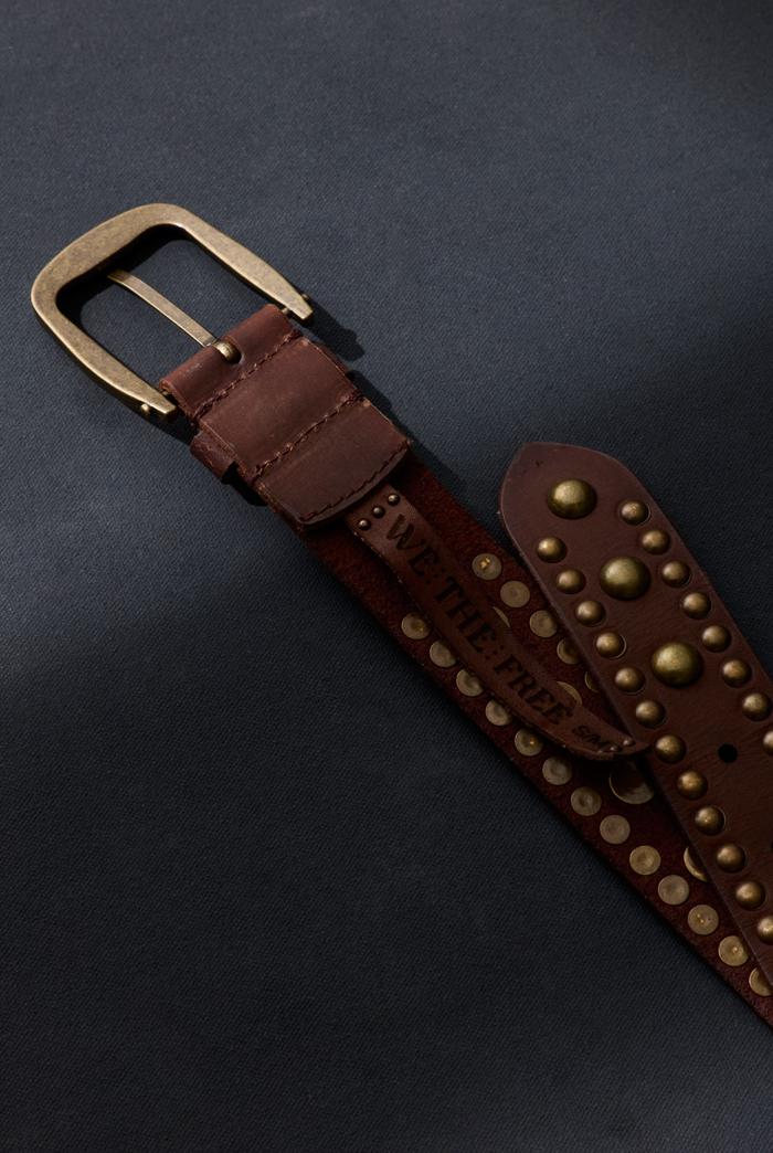 Sola Stud Belt - Cognac