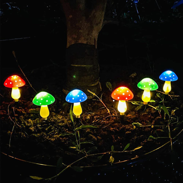 Solar-powered String Lights Plastic Mushroom Lamp String Lights 🇨🇳