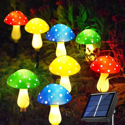 Solar-powered String Lights Plastic Mushroom Lamp String Lights 🇨🇳