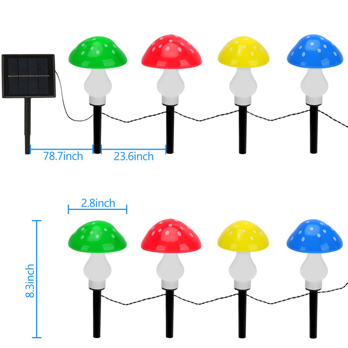 Solar-powered String Lights Plastic Mushroom Lamp String Lights 🇨🇳