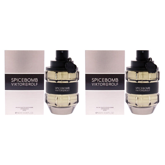 Spicebomb by Viktor and Rolf for Men - 3.04 oz EDT Spray - Pack of 2