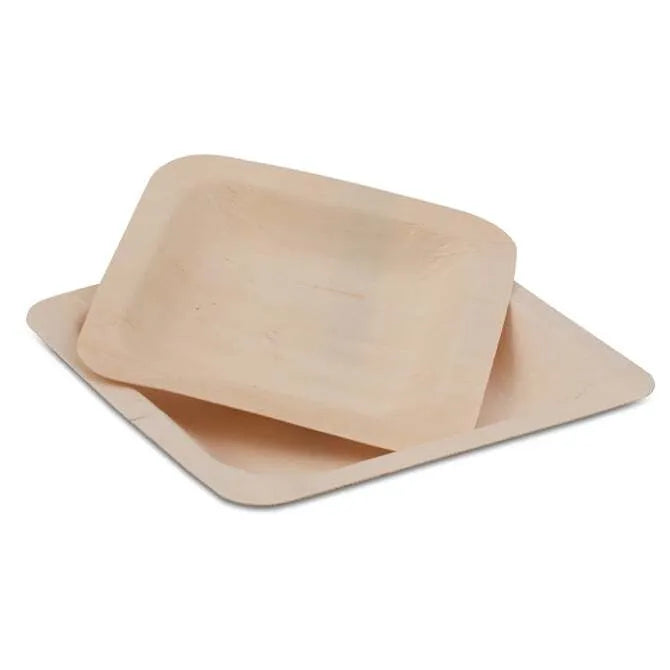 Square Poplar Wood Plate 5.5 inch