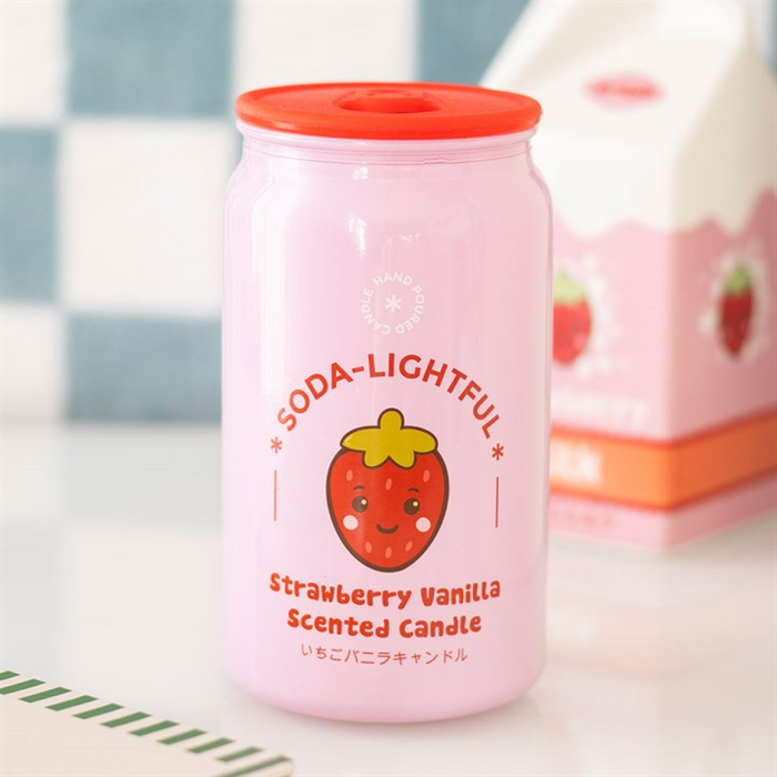 Strawberry Vanilla Soda Can Candle 🇬🇧
