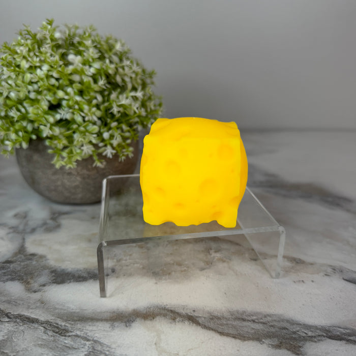 Stress Squishy Toy - Cheese Cube, Small