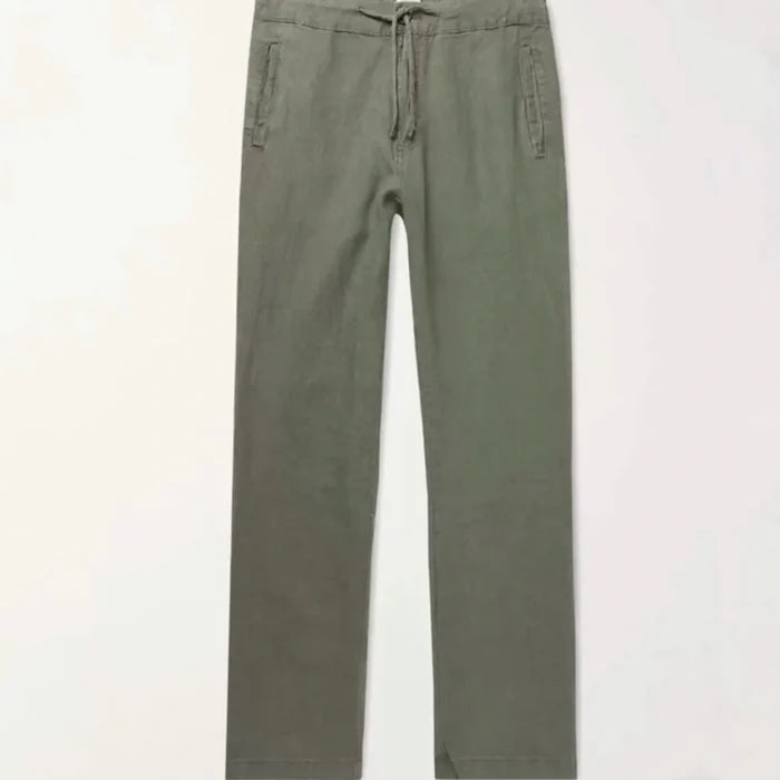 Stretch Linen Pull-On Pant Agave